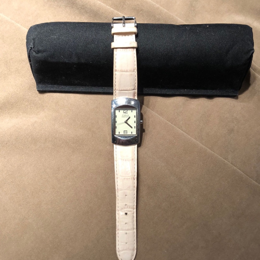 Silpada off white leather watch